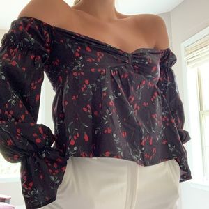 Floral off the shoulder top